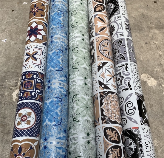 Tấm trải sàn PVC mỏng MS.156-2S ( hoa văn mosaic)