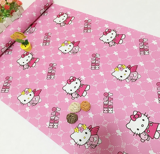 Decal tường hoa văn 0.9m 5297 ( kitty hồng)