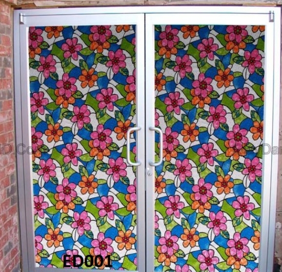 Decal kiếng hoa văn ED001