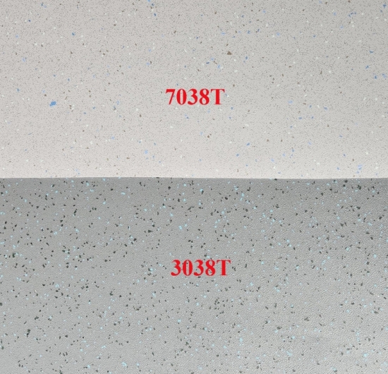 Trải sàn PVC đế nỉ  7038T ( mè đá xám lợt có kim tuyến )